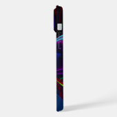フローラモダン抽象芸術アートレッドブルーパターン#15 iPhoneケース (左側面)