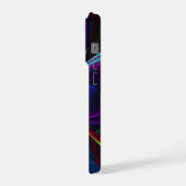 フローラモダン抽象芸術アートレッドブルーパターン#15 iPhoneケース (左側面)