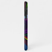 フローラモダン抽象芸術アートレッドブルーパターン#15 iPhoneケース (左側)