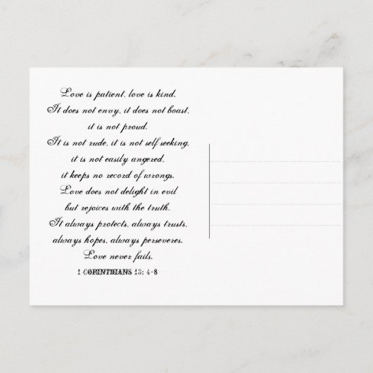 フローラモダン日付のポストカー結婚ドを保存 案内ポストカード (裏面)