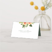 フローラモダン春サマー秋ブライトはっきりした プレイスカード (裏面)