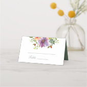 フローラモダン春サマー秋ブライトはっきりした プレイスカード (正面)