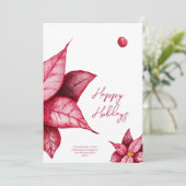 フローラモダン暖赤クリスマス シーズンカード (スタンド正面)