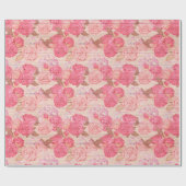 フローラモダン木材人気がある包装紙 ラッピングペーパー (フラット)