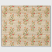 フローラモダン木材人気がある包装紙 ラッピングペーパー (フラット)