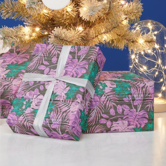 フローラモダン木材人気がある包装紙 ラッピングペーパー (クリスマス)