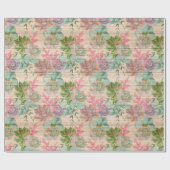 フローラモダン木材人気がある包装紙 ラッピングペーパー (フラット)