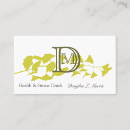 フローラモダン植物イチョウプロフェッショナルモノグラム 名刺