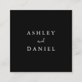 フローラモダン植物学の白黒結婚の エンクロージャーカード (裏面)