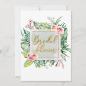 フローラモダン植物学ブライダルシャワー招待状 招待状 (正面)