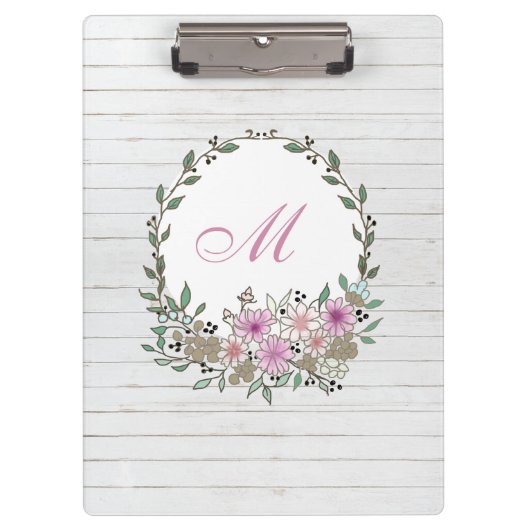 フローラモダン植物性フローラ白木 クリップボード (正面)