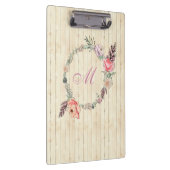 フローラモダン植物水彩フローラ木材 クリップボード (右)