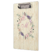 フローラモダン植物水彩フローラ木材 クリップボード (左)
