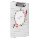 フローラモダン植物水彩フローラ木材 クリップボード (右)