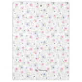 フローラモダン植物水彩花模様 クリップボード (裏面)