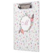 フローラモダン植物水彩花模様 クリップボード (左)