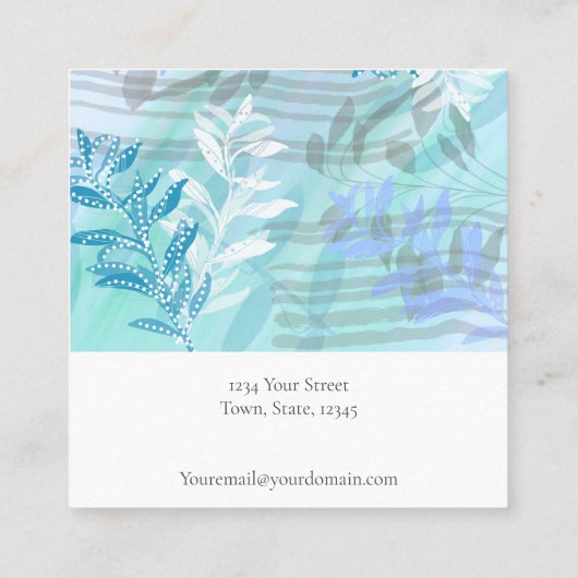 フローラモダン植物用イヤリングディスプレイカード スクエア名刺 (裏面)