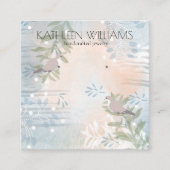 フローラモダン植物用イヤリングディスプレイカード スクエア名刺 (正面)