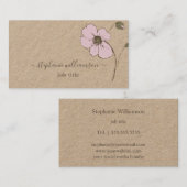 フローラモダン植物線芸術ビジネスカード 名刺 (正面/裏面)