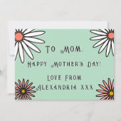 フローラモダン母の日 カード (裏面)