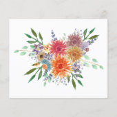 フローラモダン水彩ブライダルシャワー招待 (裏面)