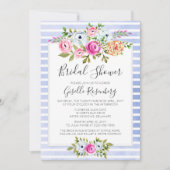 フローラモダン水彩ブライダルシャワー招待 招待状 (正面)