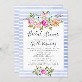フローラモダン水彩ブライダルシャワー招待 招待状