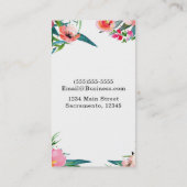 フローラモダン水彩夏トロピカルシック 名刺 (裏面)