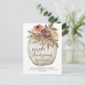 フローラモダン水彩白かぼちゃの移動 案内ポストカード (スタンド正面)