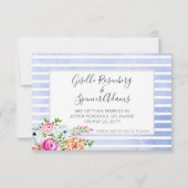 フローラモダン水彩結婚式の日付を保存 セーブザデート (裏面)