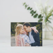 フローラモダン水彩結婚式の日付を保存 案内ポストカード (スタンド正面)