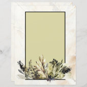 フローラモダン炭スケッチスクラップブック紙 (正面/裏面)