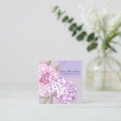 フローラモダン牡丹の花 スクエア名刺 (スタンド正面)