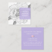 フローラモダン牡丹 スクエア名刺 (正面/裏面)