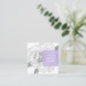 フローラモダン牡丹 スクエア名刺 (スタンド正面)