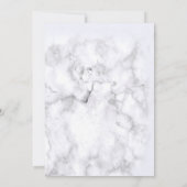 フローラモダン白大理石フォトリハーサルディナー 招待状 (裏面)