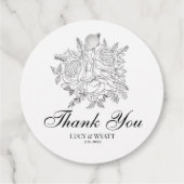 フローラモダン白黒ありがとう フェイバータグ (裏面)