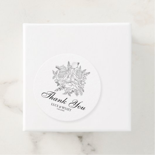 フローラモダン白黒ありがとう フェイバータグ (インサイチュ)