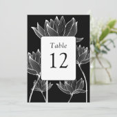 フローラモダン白黒のテーブル番号 (スタンド正面)