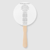 フローラモダン白黒結婚式 プログラム ハンドファン (裏面)