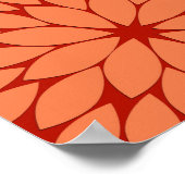 フローラモダン着物プリントまんだらみかん ポスター (角)