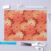 フローラモダン着物プリントまんだらみかん 薄葉紙 (クラフト)