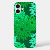 フローラモダン着物用プリント、エメラルド、ジェードグリーン Case-Mate iPhoneケース (裏面)