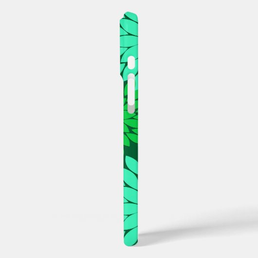 フローラモダン着物用プリント、エメラルド、ジェードグリーン Case-Mate iPhoneケース (裏面 / 左)