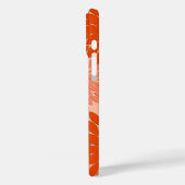 フローラモダン着物用プリント、コーラルオレンジオンピーチ Case-Mate iPhoneケース (裏面 / 左)