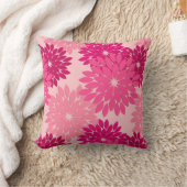 フローラモダン着物用プリント、コーラルピンク クッション (ブランケット)