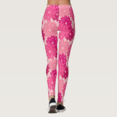 フローラモダン着物用プリント、コーラルピンク レギンス (裏面)