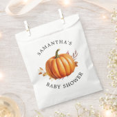 フローラモダン秋ベビーシャワー フェイバーバッグ (クリップ留めされた状態)