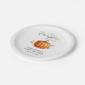 フローラモダン秋ベビーシャワー ペーパープレート (アングル)