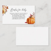 フローラモダン秋ベビー用ベビーシャワーブック エンクロージャーカード (正面/裏面)